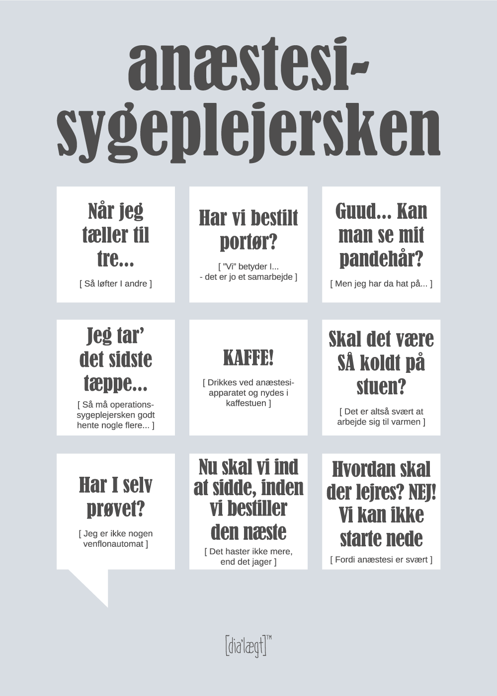 Anæstesisygeplejersken plakat