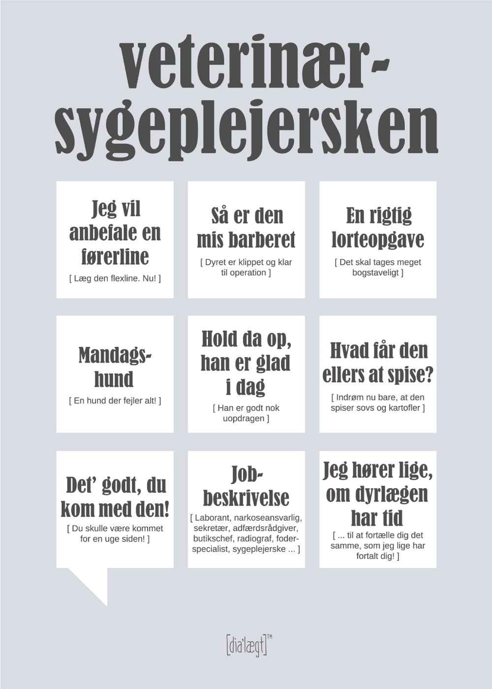 Veterinærsygeplejersken plakat