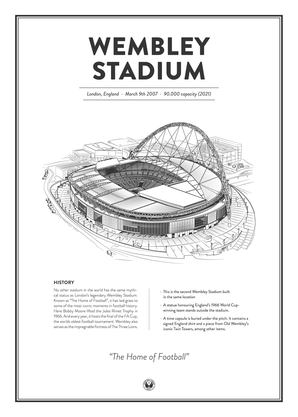 Wembley - England arena - stadionplakat