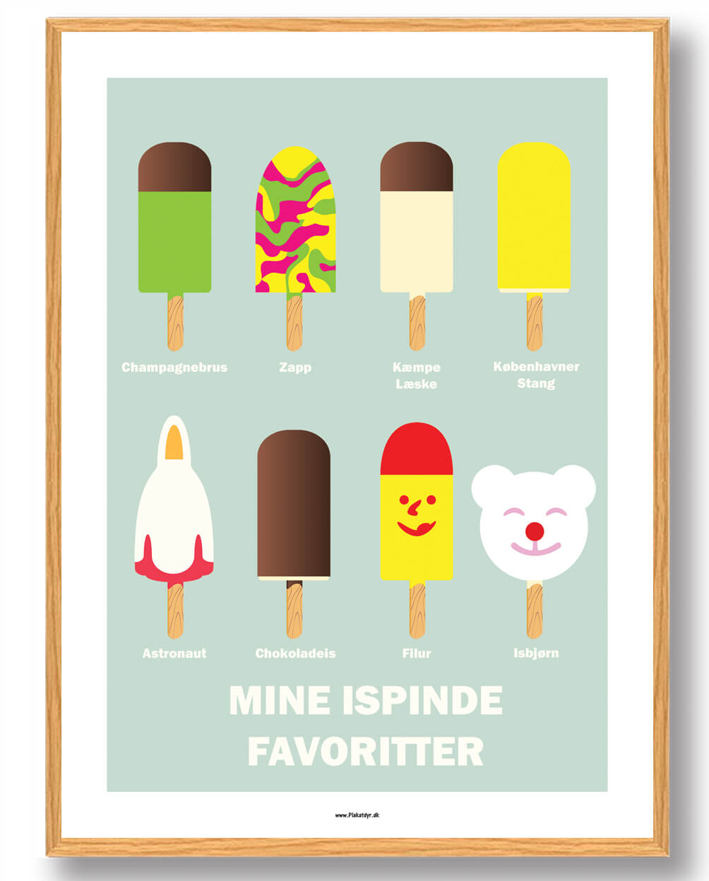 Mine ispinde favoritter - plakat