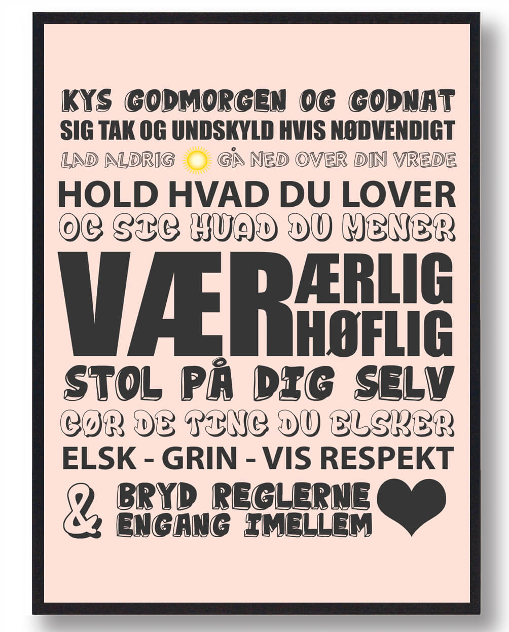 Kys hinanden godmorgen... (Rosa) - plakat