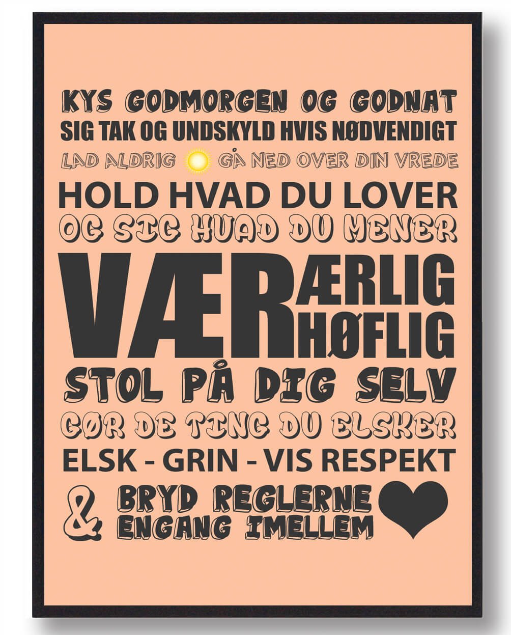 Kys hinanden godmorgen... - plakat