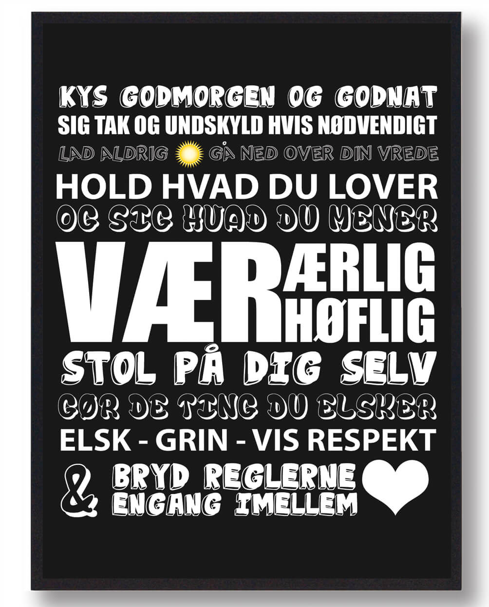 Kys hinanden godmorgen... - plakat