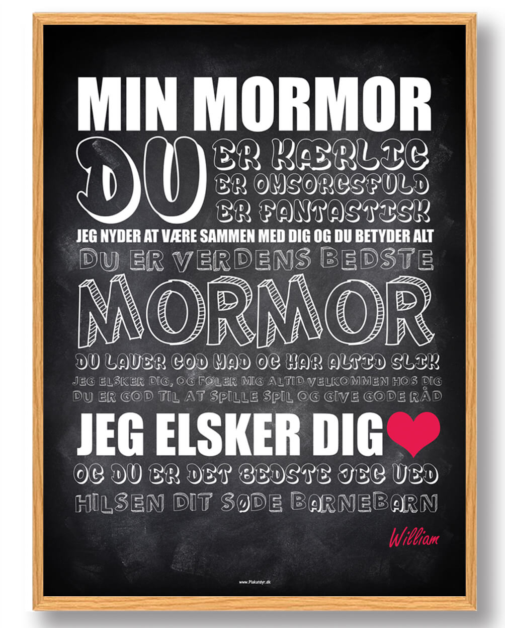 Min mormor (Sort) - plakat