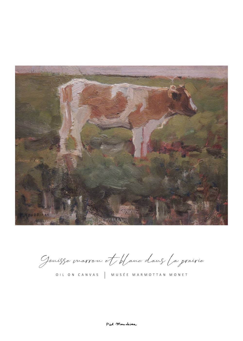 YeÌnisse marrow et blanc dans la prairie - Piet Mondrian