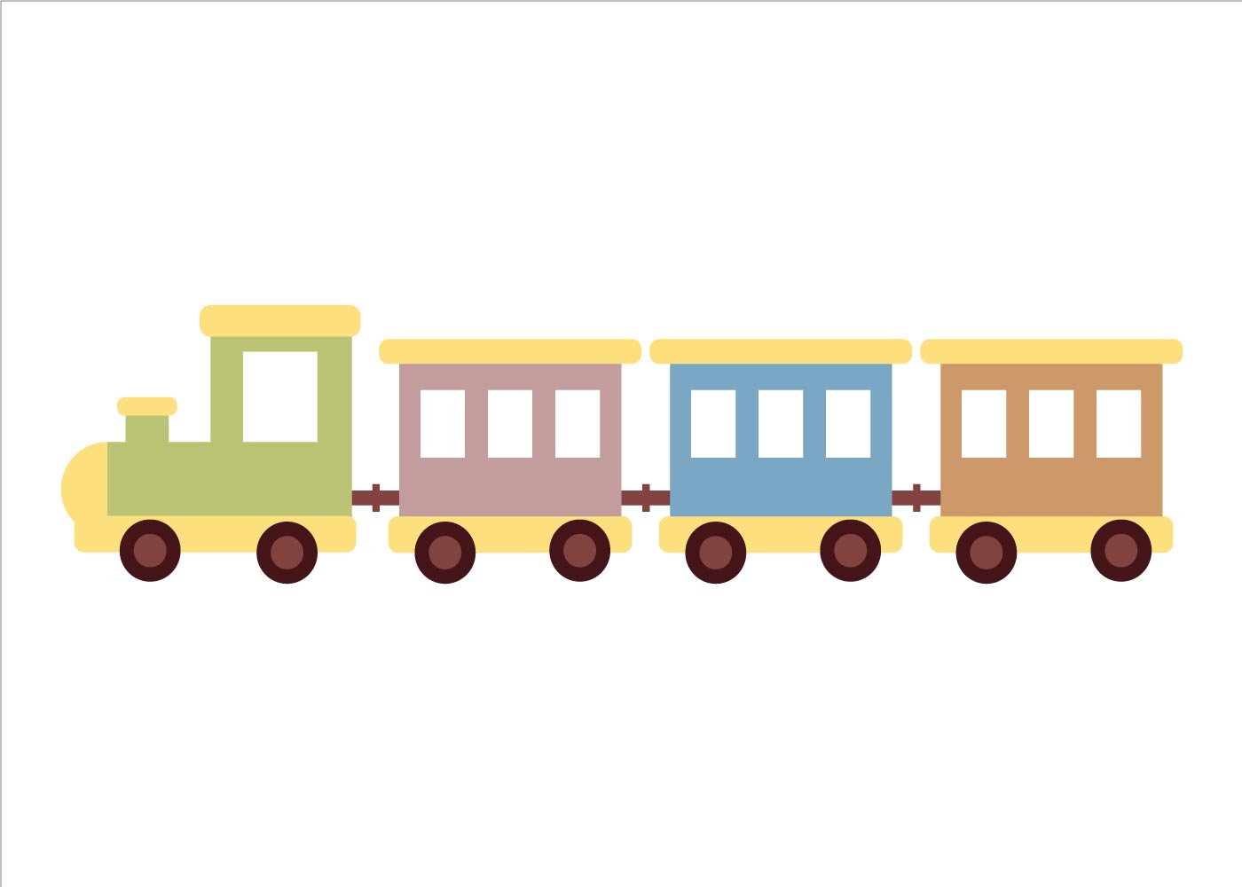 Det farvede tog - Børneplakat