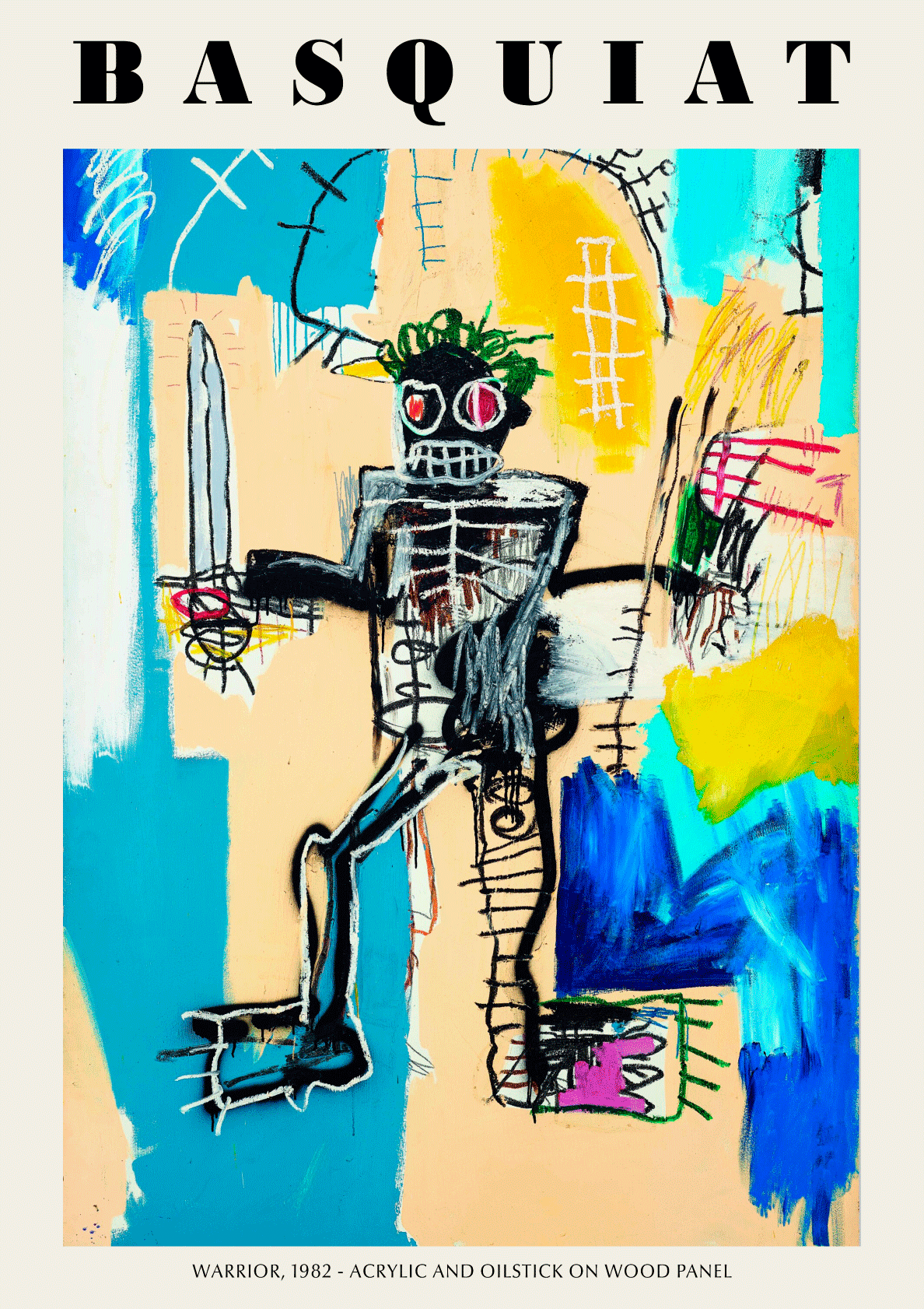 Warrior - Jean-Michel Basquiat kunstplakat