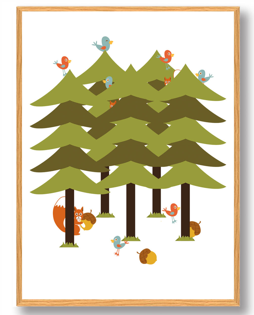 Egern i skoven - plakat