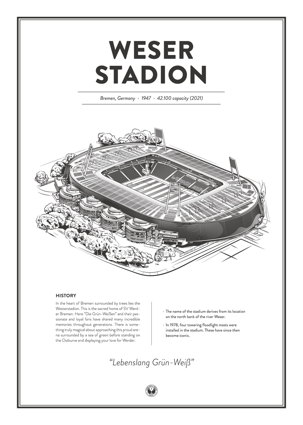 Weser Stadion - Werder Bremen arena - stadionplakat