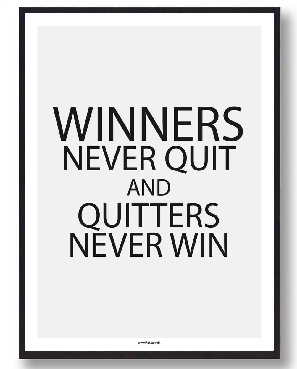 WINNERS NEVER QUIT - gamerplakat